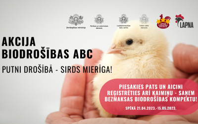 Putni drošībā – sirds mierīga! Piesakies akcijai “Biodrošības ABC”!