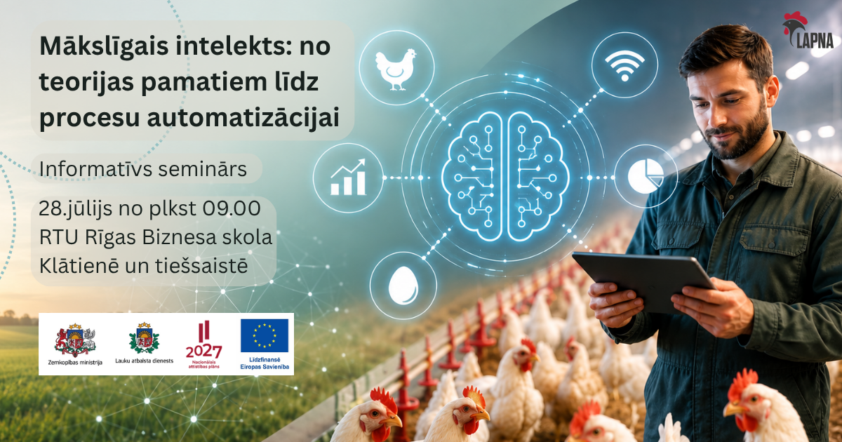 Putnkopība un mākslīgais intelekts – informatīvs seminārs
